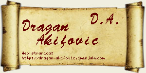 Dragan Akifović vizit kartica
